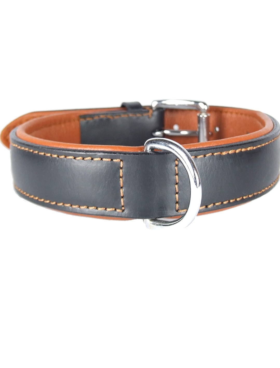 Plain Padded Leather Dog Collars 